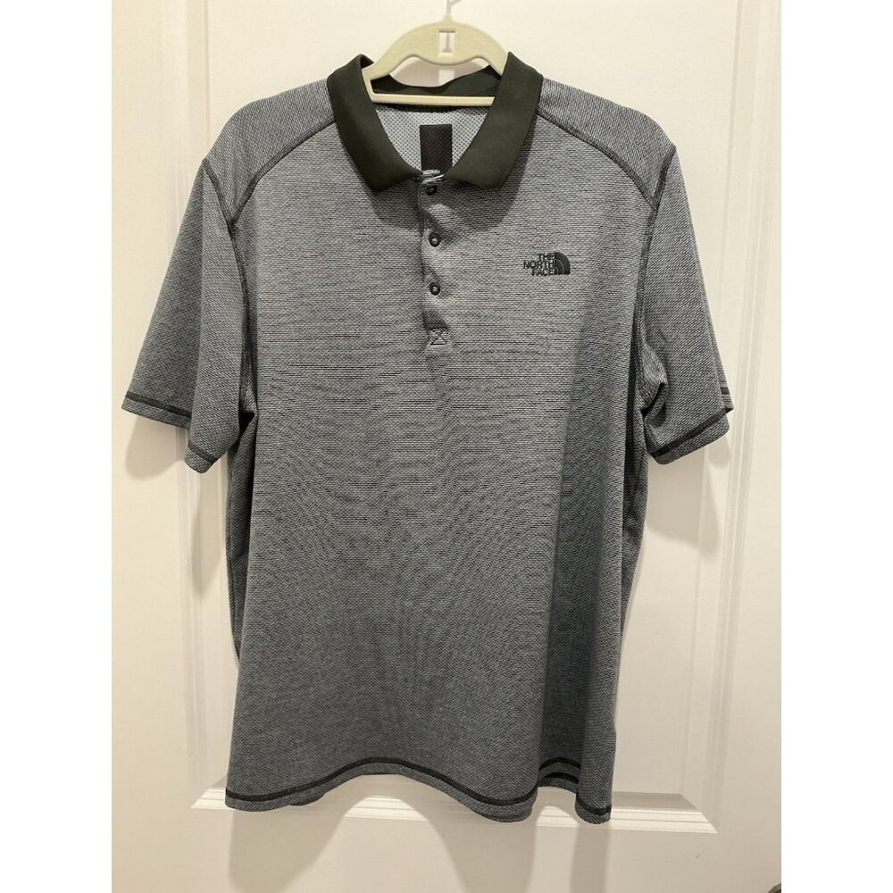 The North Face Polo Size (see Measurement Pic) Gray Short Sleeve